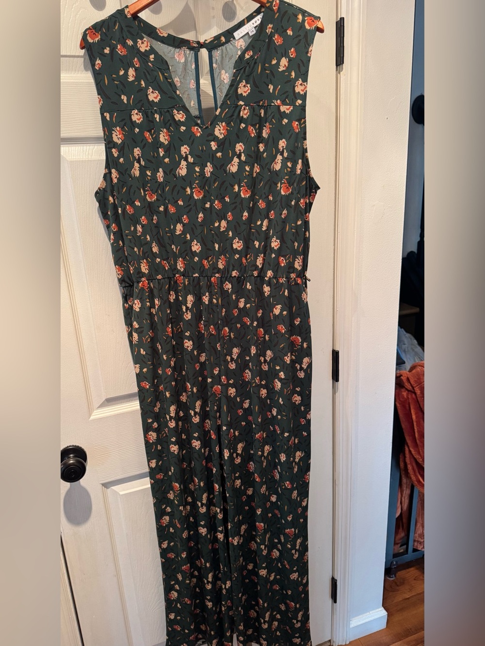 Baltic Born Dark Green Floral Maxi Dress Womens plus 2x
